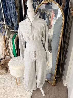 Victoria's Secret Light Gray Wide-Leg Jumpsuit